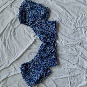wild fable Floral Blue Bust Top